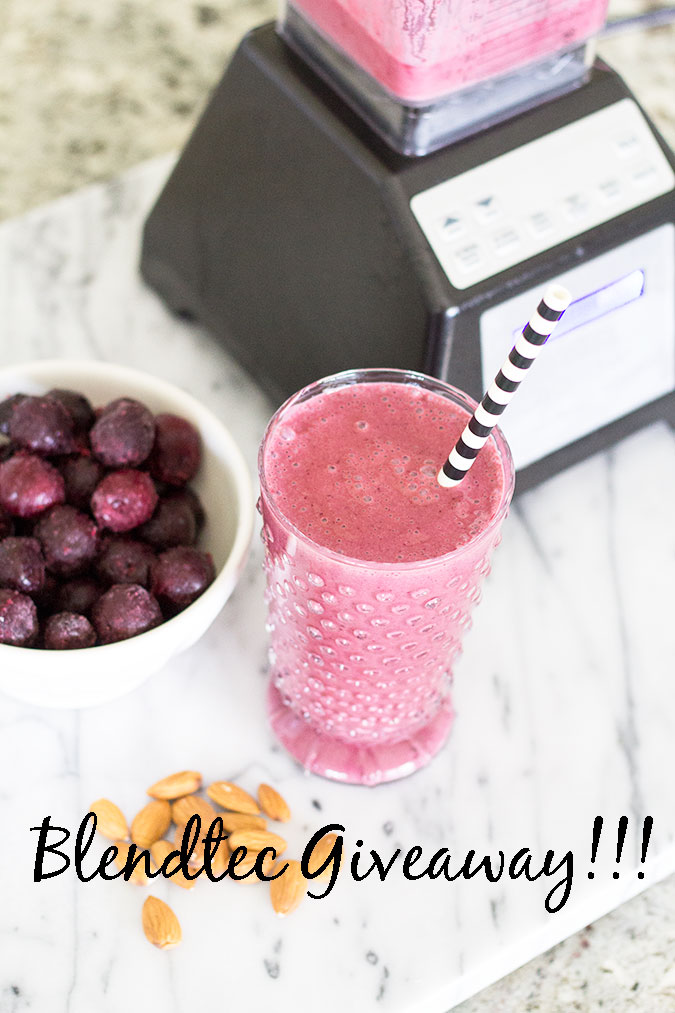 Blendtec Giveaway!!! + Cherry Almond Smoothie Recipe