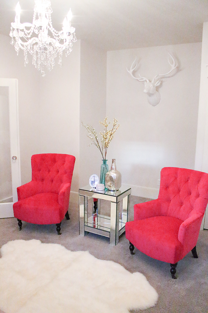 Bright red best sale accent chair