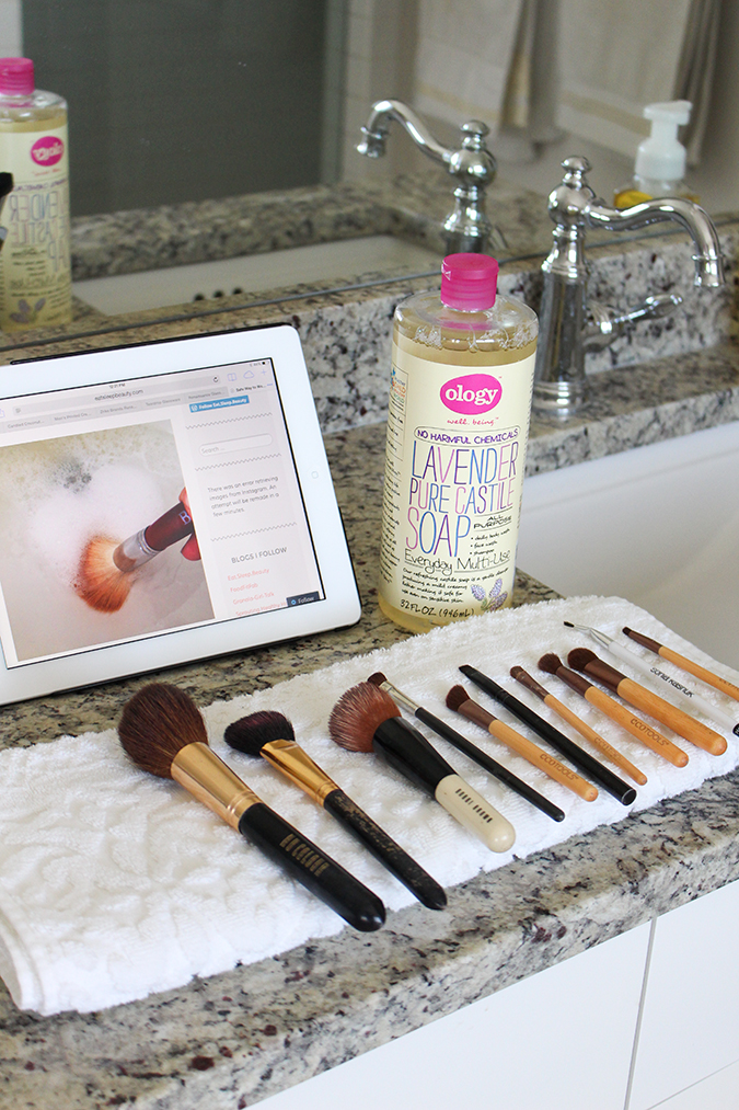 natural way to clean makeup brushes