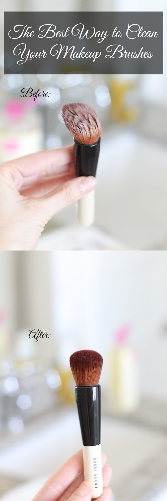 How to clean makeup brushes, best way to clean makeup brushes, tutorial, tutorial on how to clean makeup brushes, most inexpensive way to clean makeup brushes, uses for Castile soap, best ways to use Castile soap | The BEST Way to Clean Makeup Brushes featured by top Utah life and style blog, A Slice of Style