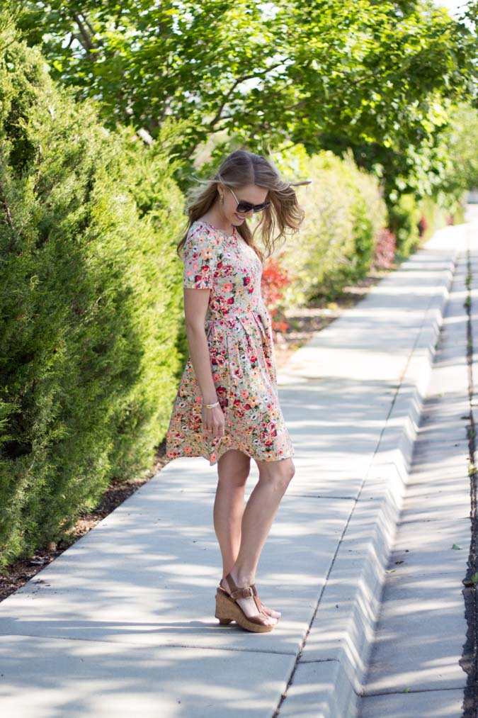 Lularoe Floral Dress - A Slice of Style