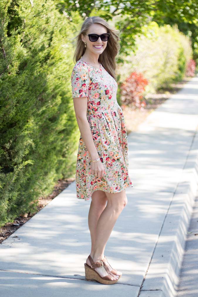 Lularoe Floral Dress | A Slice of Style