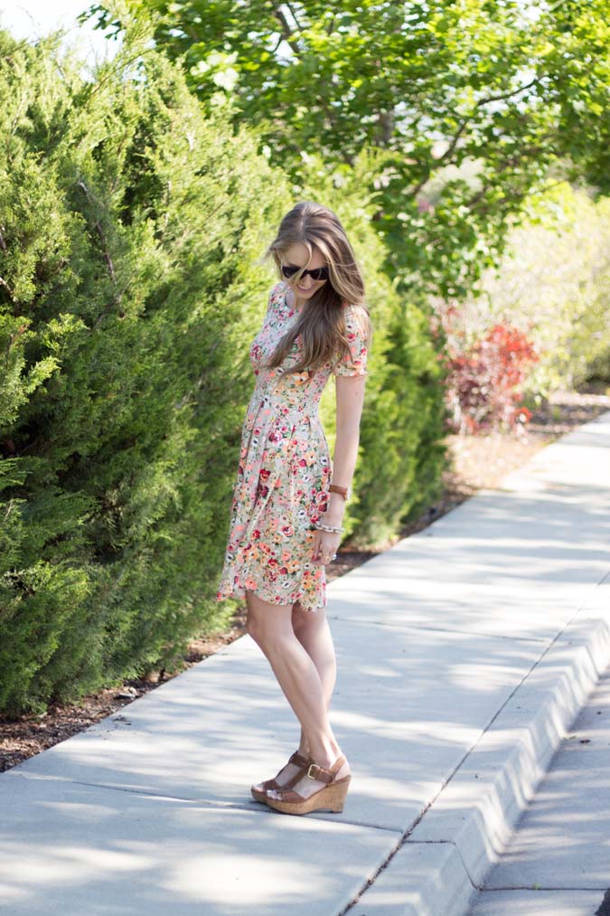 Lularoe Floral Dress - A Slice of Style