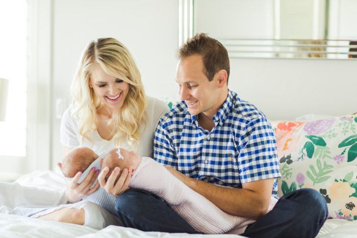 About Top Utah Lifestyle and Infertility Blog, A Slice of Style: image of a family holding their newborn twins