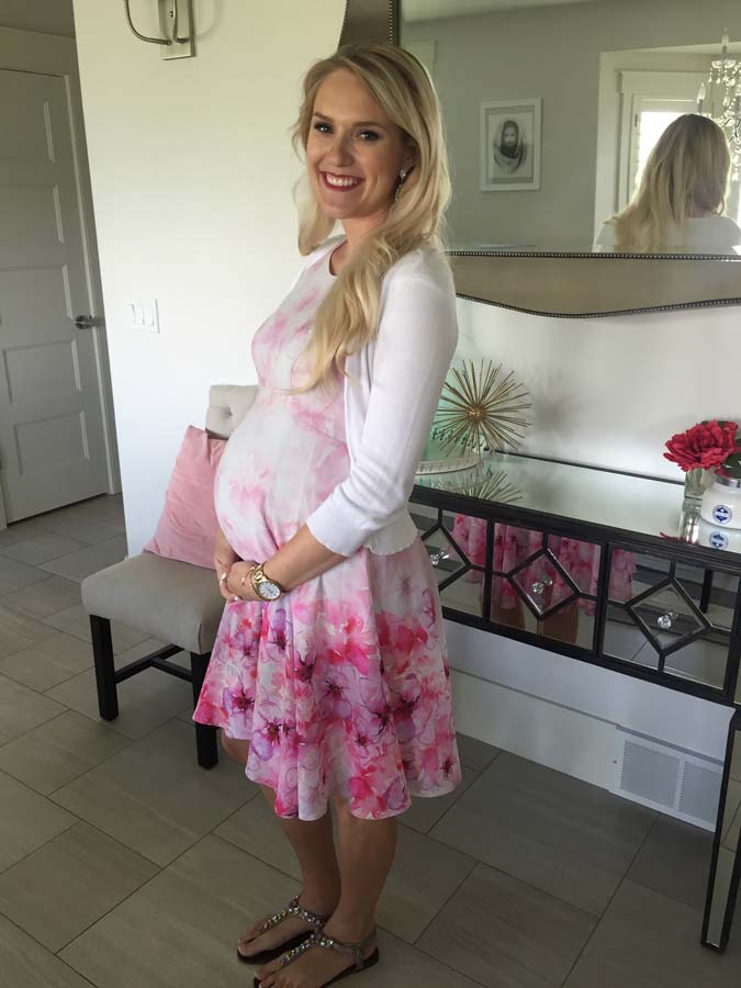 26 weeks pregnant with twins featured by top US life and style blogger and twin mom, A Slice of Style