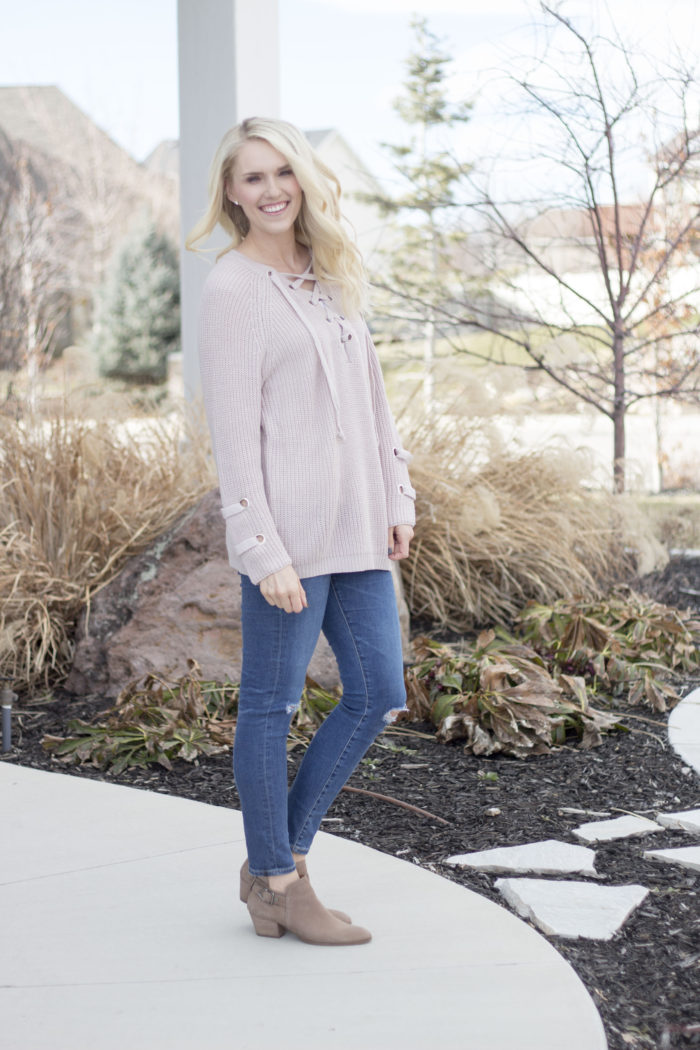 blush sweater