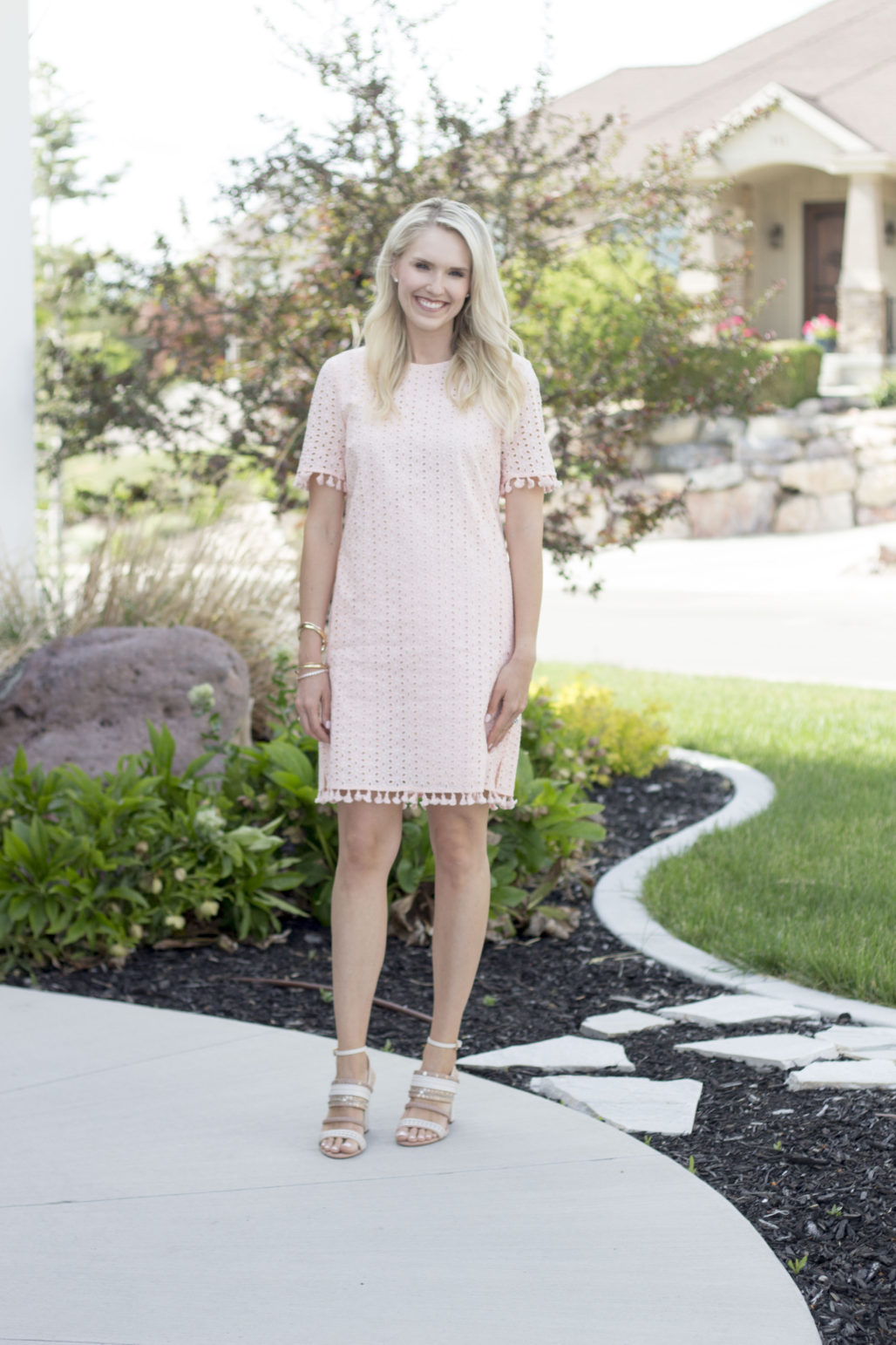 Blush Dress + My Favorite New Sandals! A Slice of Style