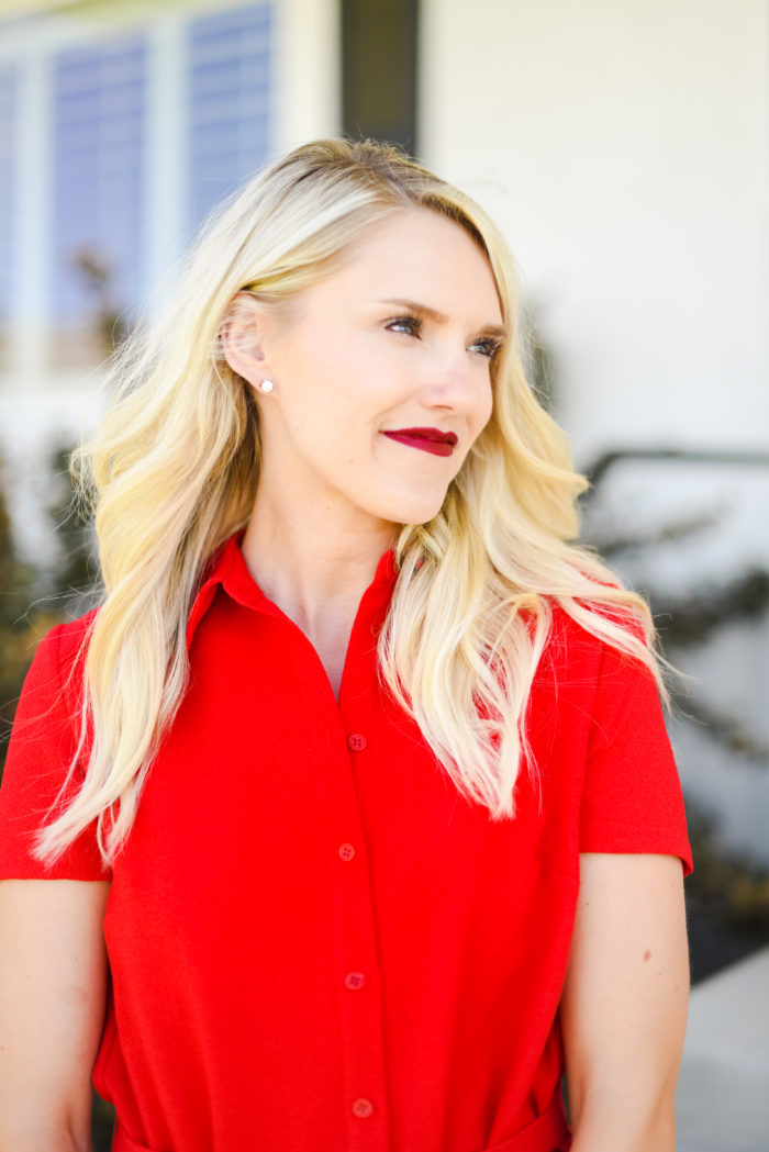 red dress