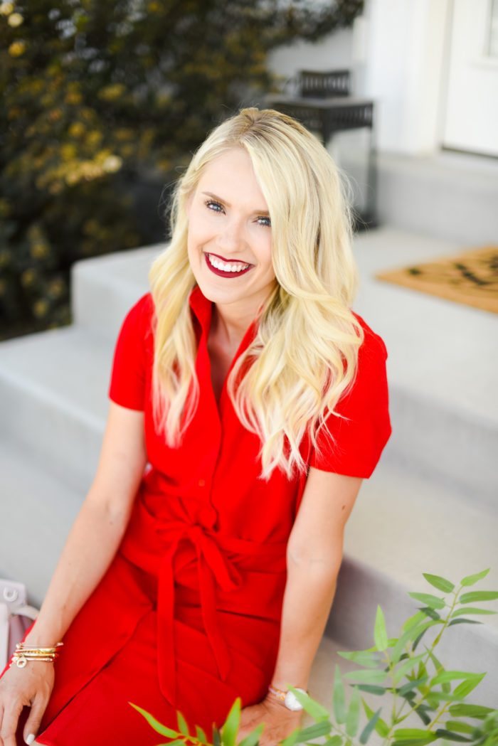 red dress