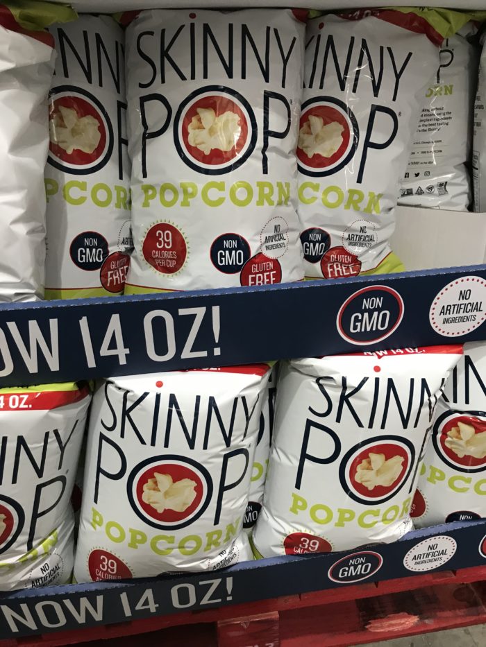 Costco staples and favorites featured by top Utah lifestyle blog, A Slice of Style: image of Skinny pop popcorn