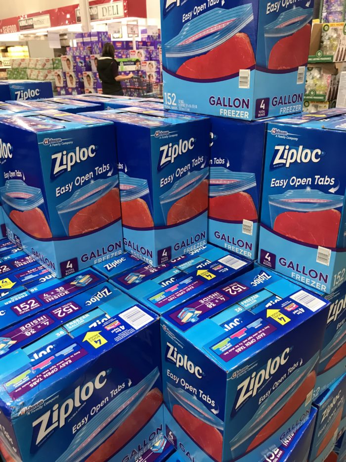Costco staples and favorites featured by top Utah lifestyle blog, A Slice of Style: image of Ziploc bags