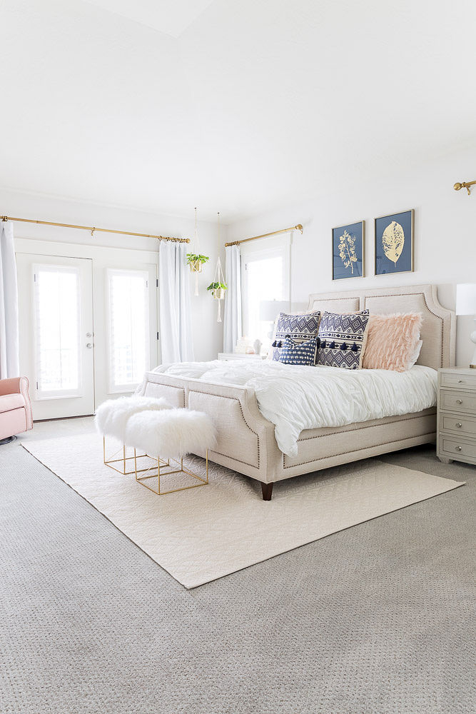 Stunning white master bedroom ideas featured by top Utah life and style blog, A Slice of Style