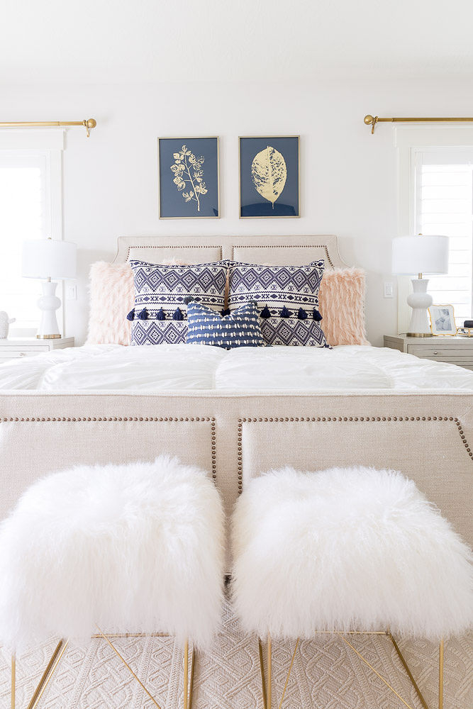 Stunning white master bedroom ideas featured by top Utah life and style blog, A Slice of Style