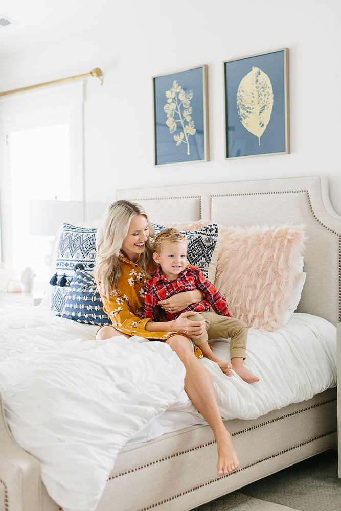 Stunning white master bedroom ideas featured by top Utah life and style blog, A Slice of Style