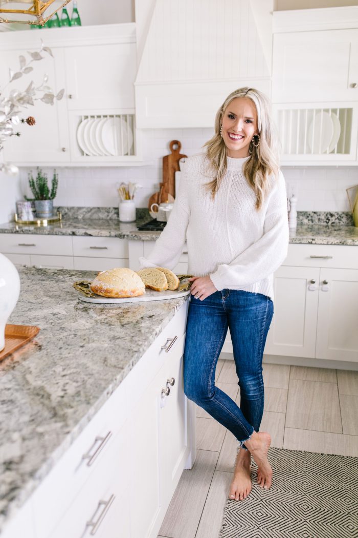 Easy Crusty No Knead Artisan Bread Recipe featured by top US lifestyle blog, A Slice of Style