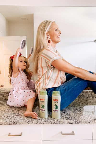 Suave professionals rosemary mint shampoo and conditioner featured by top US beauty blog, A Slice of Style