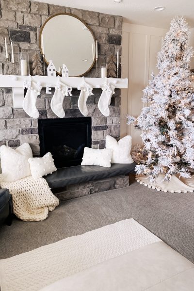 White Christmas decor featured by top US life and style blog, A Slice of Style