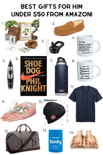 Best Gifts for Him Under $50 from Amazon featured by top US life and style blog, A Slice of Style