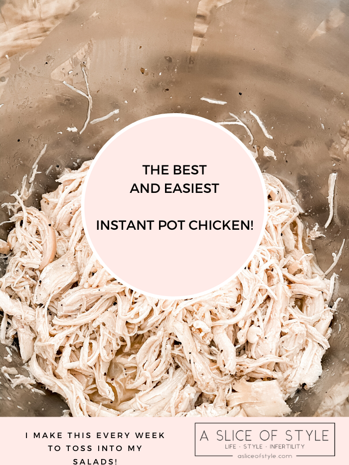 instant pot chicken | Instant Pot Chicken by popular Utah lifestyle blog, A Slice of Style: Pinterest image of Instant Pot Chicken.