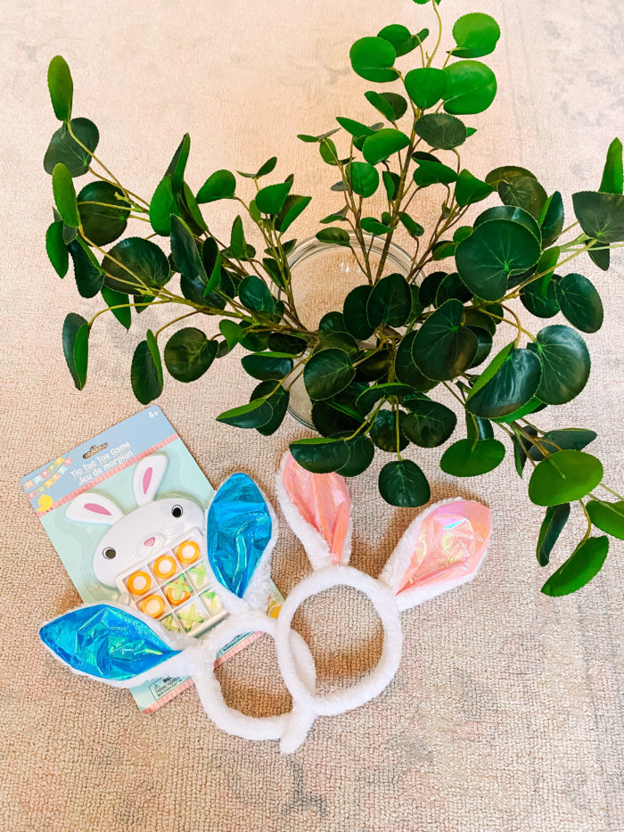 Easter Essentials by popular Utah lifestyle blog, A Slice of Style: image of Easter bunny ear headbands and Easter bunny tic-tac-toe.