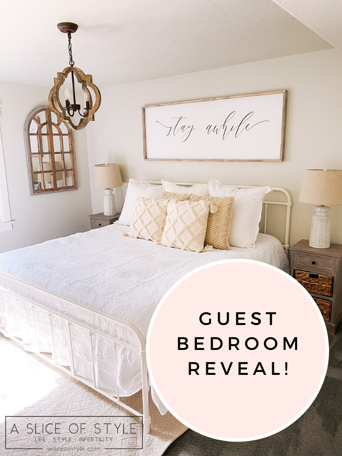 Our Affordable Farmhouse Guest Bedroom! | A Slice of Style