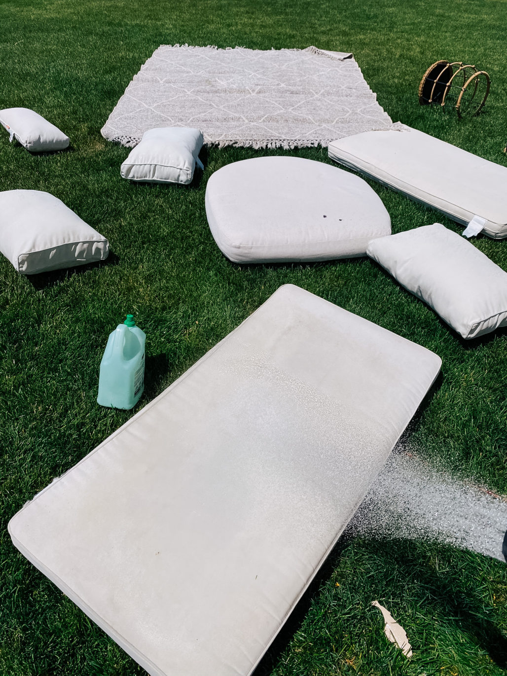 large white cushions