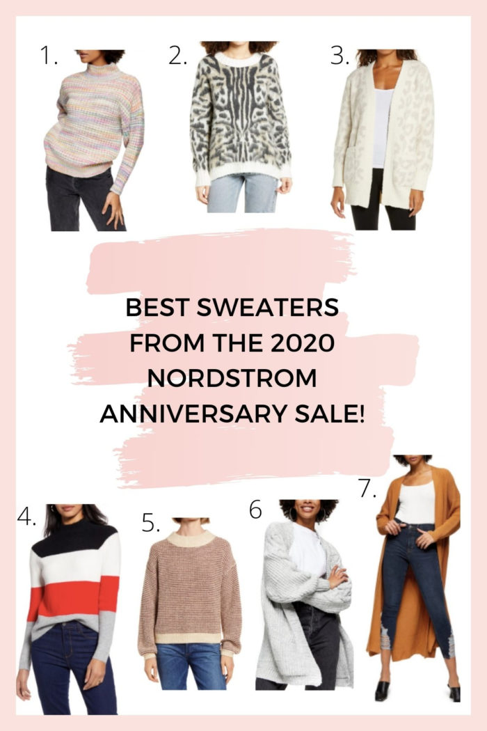 Nordstrom Anniversary Sale by popular Utah fashion blog, A Slice of Style: collage image of various Nordstrom sweaters. 