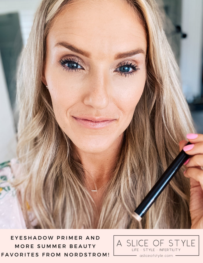 Nordstrom Beauty by popular Utah beauty blog, A Slice of Style: image of Jenica Parcell holding a Caviar eye stick. 