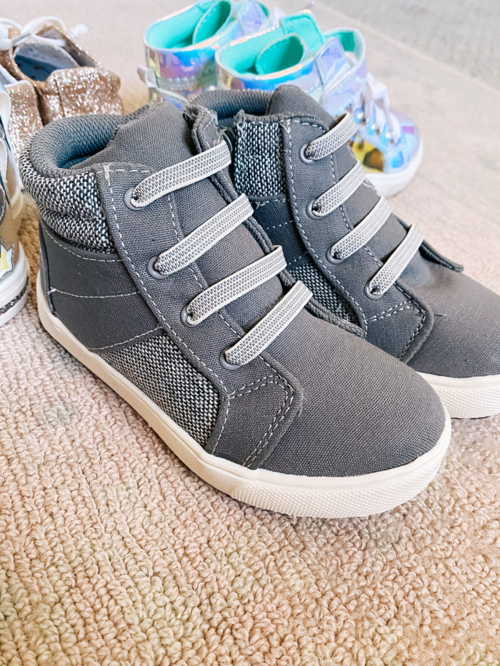 Back to School Fashion with Walmart featured by top Utah lifestyle blogger, A Slice of Style. | Walmart Back to School by popular Utah lifestyle blog, A Slice of Style: image of a pair of Walmart Wonder Nation Casual High-Top Sneaker Shoes. 