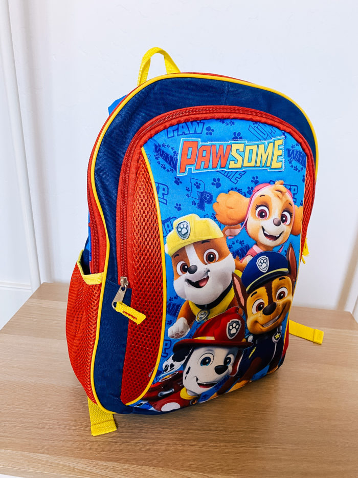 Back to School Fashion with Walmart featured by top Utah lifestyle blogger, A Slice of Style. | Walmart Back to School by popular Utah lifestyle blog, A Slice of Style: image of a pair of Walmart Paw Patrol back pack. 