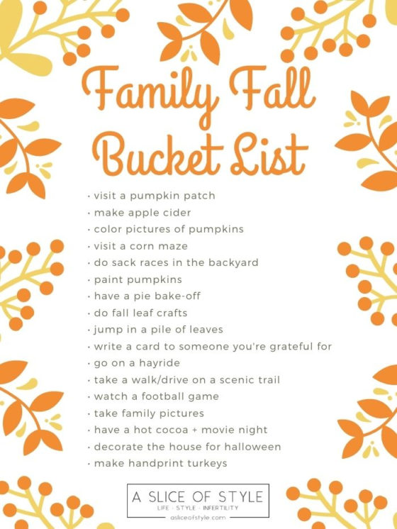 Fall Bucket List: Activities the Whole Family will Enjoy!