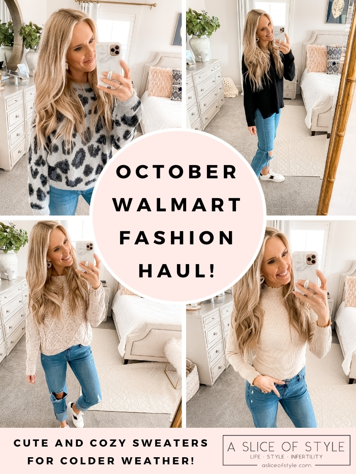 October Walmart Fashion Haul: Comfy and Affordable Sweaters! - A