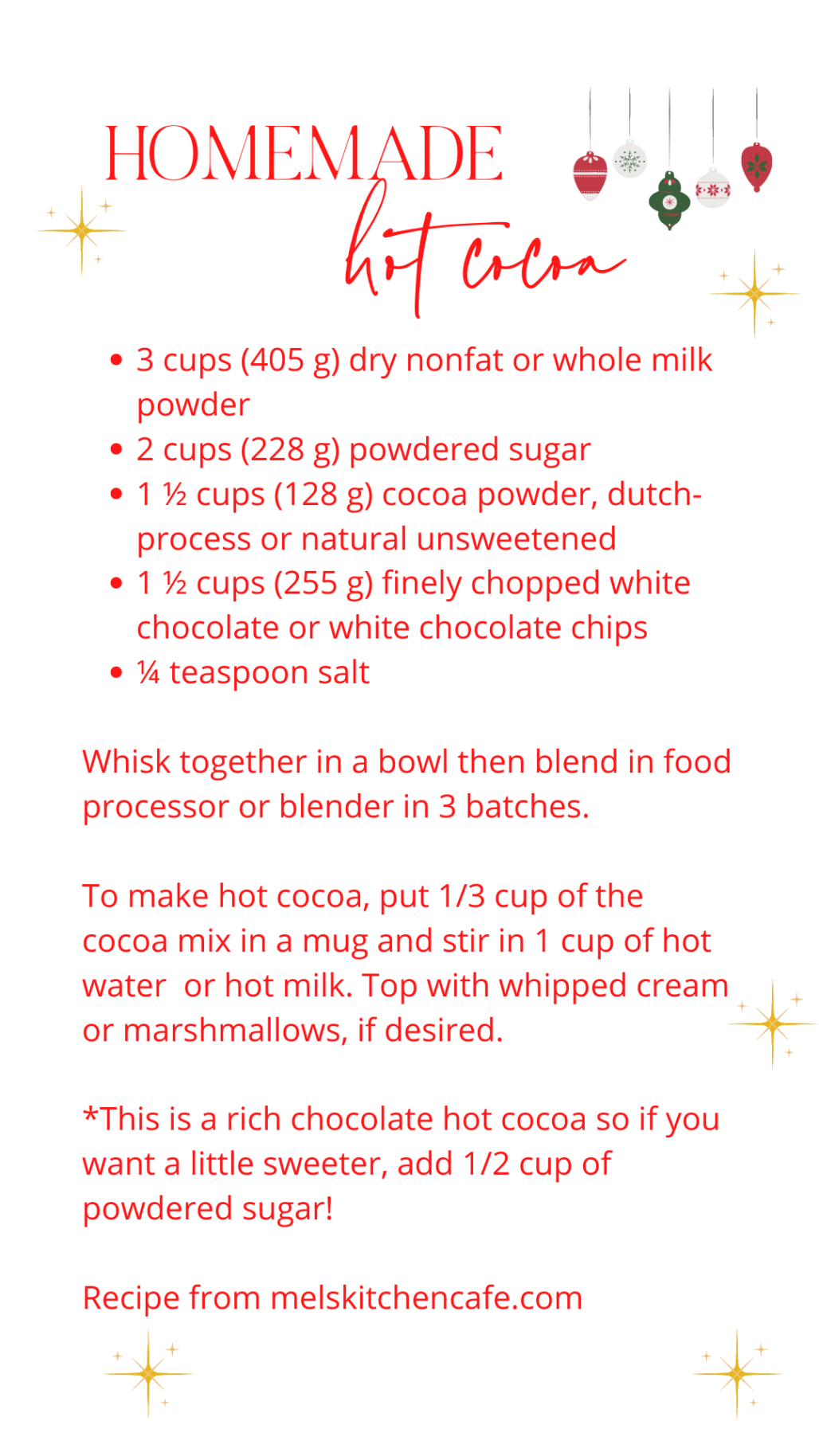 hot cocoa recipe