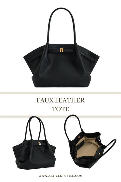 FAUX leather tote
