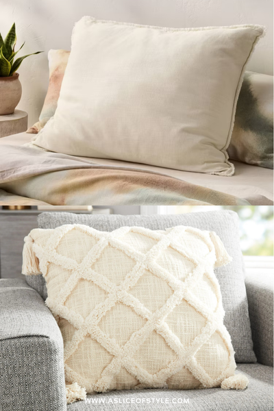 neutral throw pillows